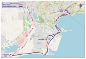 Bakıda jurnalistlərə görə 125 saylı marşrutun hərəkət sxemi dəyişdirilib