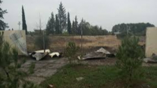 Ermənilərin atdığı mərmi Bərdədə məktəbin yaxınlığına düşdü