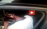 Sürücülük vəsiqəsi olmayan sürücü yol polisini sürüdü  – VİDEO