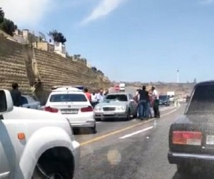 Bibiheybət məscidi yaxınlığında qəza - VİDEO