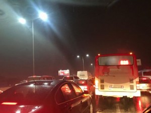 Bakı-Sumqayıt yolunda tıxac: “Moskva”dan Masazıra qədər - VİDEO