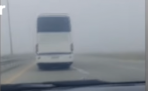 140-la "uçan" avtobus sürücüsü cərimələndi - VİDEO