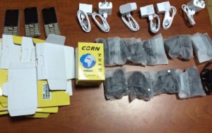 Maşınında telefonlar aşkar edildi