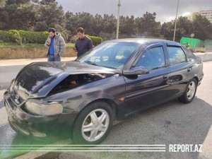 Bakı-Sumqayıt yolunda avtomobillər toqquşdu, tıxac yarandı - FOTO