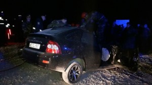 Kürdəmirdə "Priora" "Shagman"la toqquşub parçalandı, sürücü öldü - FOTO - VİDEO