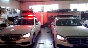 Yol polisinə gətirilən "Mercedes"lərin yeni görüntüləri yayıldı - VIDEO