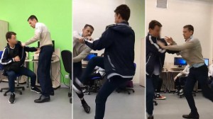 Sinifdə müəllim şagirdlə əlbəyaxaya çıxdı - VİDEO