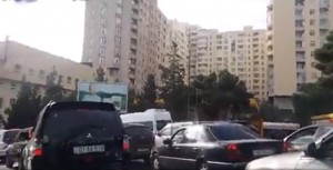 Bakıda güclü tıxac - VİDEO