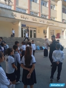 Yol polisi məktəblərdə uşaqlara qaydaları belə öyrədir - FOTOLAR 