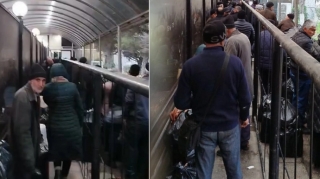 Biləsuvar gömrük postunda nə baş verir? - Naxçıvandan gələnlər saatlardır soyuqda gözləyir - FOTO - VİDEO