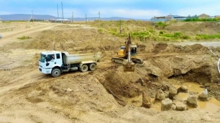 Hacıqabul rayonunda 8 kəndin yolu yenidən qurulur - FOTO