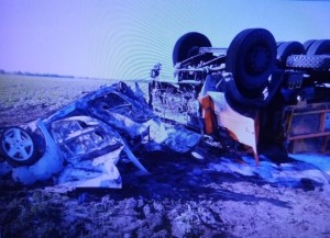 “Renault” “KamAZ”la toqquşdu: 3 qadın yanaraq öldü - FOTO