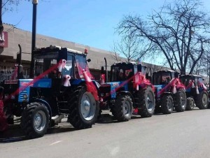 Göygöldə traktorlardan ibarət toy karvanında qəza baş verib - FOTO