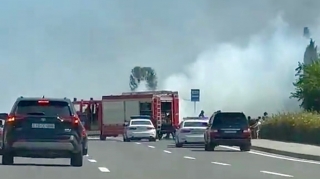 Zuğulbada hərəkətdə olan “Mercedes Vito” yanaraq kül oldu   - VİDEO