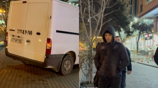 Yasamalda enli səkini zəbt edən sürücü piyadaların yolunu bağladı   - VİDEO