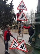 DYP:  Yol nişanları yeniləri ilə əvəzlənir    - FOTO