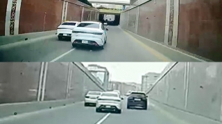 Prospektdə “BYD” sürücüsü yolu “yarış zolağına” çevirdi - 90-YC-116    - VİDEO