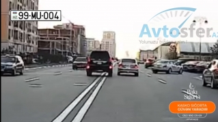 Sumqayıt bulvarını "protiv" gedən sürücü SAXLANILDI  - VİDEO