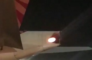 “Boeing” təyyarəsində yanğın - VİDEO