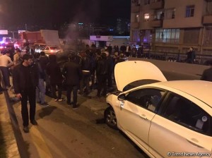 Bakıda "Hyundai" və "Nissan" toqquşub - FOTO