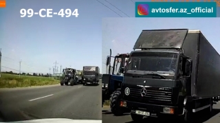 Ağdaş yolunda "protiv"  gedib ölüm saçan sürücü  - 99-CE-494 - VİDEO