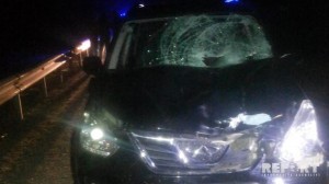 Bakı-Qazax avtomobil yolunda piyadanı avtomobil vuraraq öldürüb - FOTO