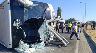 Türkiyədə avtobus qəzaya düşdü, 22 yaralı - FOTOLAR 
