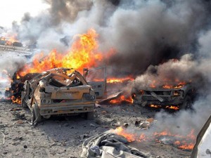 Mənbicdə partlayış: 15 ölü, 20 yaralı