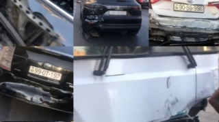 Bakıda əyləci tutmayan avtobus doqquz maşını əzdi - DYP-dən xəbərdarlıq - VİDEO 