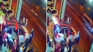 Əl əyləcini çəkməyi unudan bəyin səhvi gəlinin həyatını təhlükəyə atdı - VİDEO 