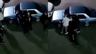 Bahalı maşının sürücüsü və sərnişini jurnalisti döyüb ayağını sındırdı - VİDEO