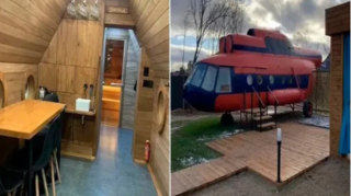 Helikopterin gövdəsindən sauna yaratdı 