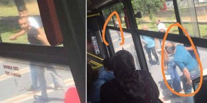 Avtobusda söyüş söyən gənclərdən dəhşətli addım - VİDEO