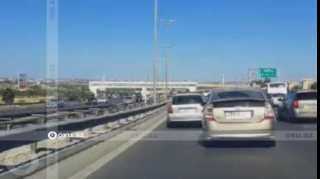 Bakıda zəncirvari qəza tıxaca səbəb oldu  - VİDEO