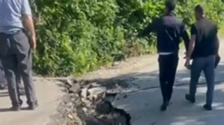 Qubadakı bu yol bağlandı - VİDEO