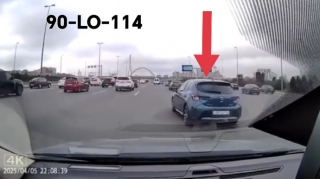 В Баку водитель неоднократно нарушил правила и попал на камеру - ВИДЕО 