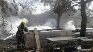 Zığ şosesində baş verən yanğın söndürülüb – VİDEO