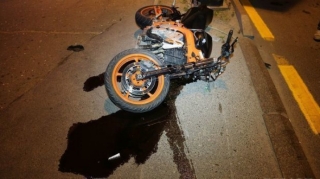 В Баку произошло ДТП с участием мотоциклиста