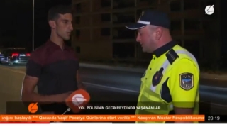 Yol polisi Abşeronda gecə reydi keçirdi -  Sürücü polisdən qaçdı  - VİDEO
