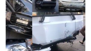 Bakıda "tormoz"u tutmayan avtobus 10-dan çox maşını əzdi - VİDEO 