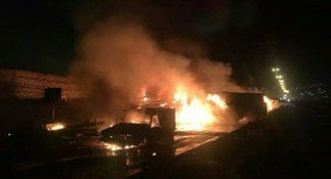 Avtobus yanacaq daşıyan yük maşını ilə toqquşdu: 27 sərnişin ölüb - VİDEO