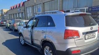 Gəncədə "Sorento" "VAZ"la toqquşdu - FOTOLAR 