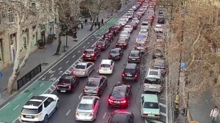 Bakının bir sıra yollarında tıxac müşahidə olunur - SİYAHI 