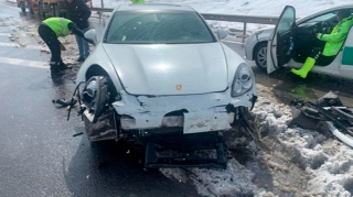 Türkiyə klubunun prezidenti qəzaya düşdü  - FOTO