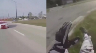 Polisdən qaçan bayker qəza törətdi - VİDEO