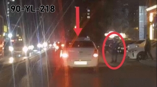 В Хырдалане очередной водитель нарушил правила и попал на камеру - ВИДЕО 