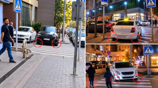 Yasamalda sürücülər piyada zolağını zəbt edirlər - FOTO