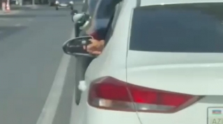 В Баку арестован водитель, сеявший панику игрушечным пистолетом - ВИДЕО