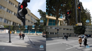 İki məktəbin yaxınlığında nəqliyyat və piyada svetoforları quraşdırıldı - VİDEO