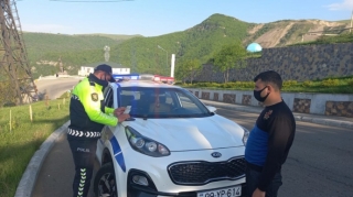 В Дашкесане водители оштрафованы за непристегнутый ремень безопасности  - ФОТО
